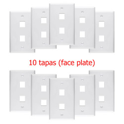PACK 10 FACE PLATE (TAPA) 2 PUESTOS