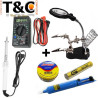 PACK CAUTIN 60W+PASTA+SOLDADURA TUBO+EXTRACTOR+TESTER+SOPORTE C/LUPA