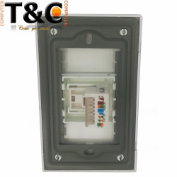 PACK 05 FACE PLATE (TAPA) C/MODULO CAT5E