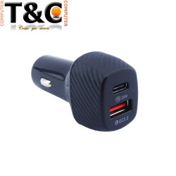 CARGADOR AUTO 1 USB + 1...