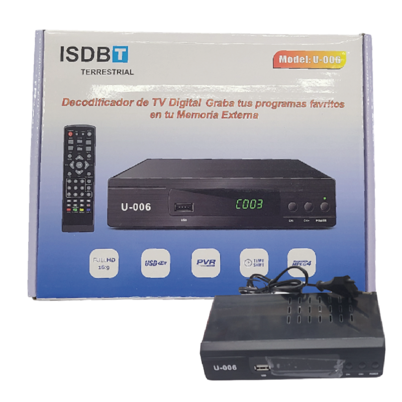 Decodificador Tv Digital Sintonizador Isdb-t incluye Hdmi y Antena