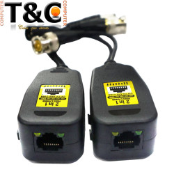 BALUN CCTV RJ45 A BNC+DC 8 MPX