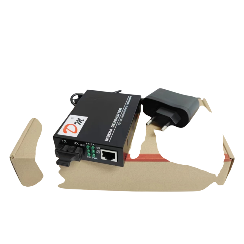 Convertidor Ethernet De Fibra Sc Dual Monomodo, 1000M Transceptor HTB-GM-03-2KM SC SX/LX