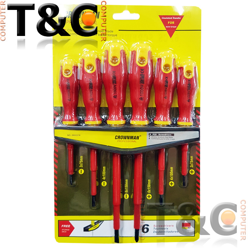 Destornilladores Electricos 6 Piezas Crownman