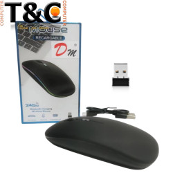 MOUSE BLUETOOTH+2.4G CON BATERIA CARGA USB NEGRO/BLANCO