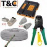 PACK CRIMP.VERDE+50MTS CAT5E INT+10RJ-45 BLIND+10 CAPUCHONES+TESTER MINI PRO+BATERIA