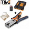 PACK CRIMP. RJ-45 MOD: HT-L2182R+50 RJ45 CAT 5E PL+TESTER RED+BATERIA