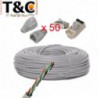 PACK 100MTS CAT5E INT+ 50 RJ-45 CAT5E BL+50 CAPUCHONES