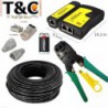 PACK CRIMP.VERDE+50MTS CAT6 EXT+10RJ-45 BLIND+10 CAPUCHONES+TESTER+BATERIA