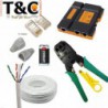 PACK CRIMP.VERDE+50MTS CAT6 INT+10RJ-45 PL+10 CAPUCHONES+TESTER+BATERIA