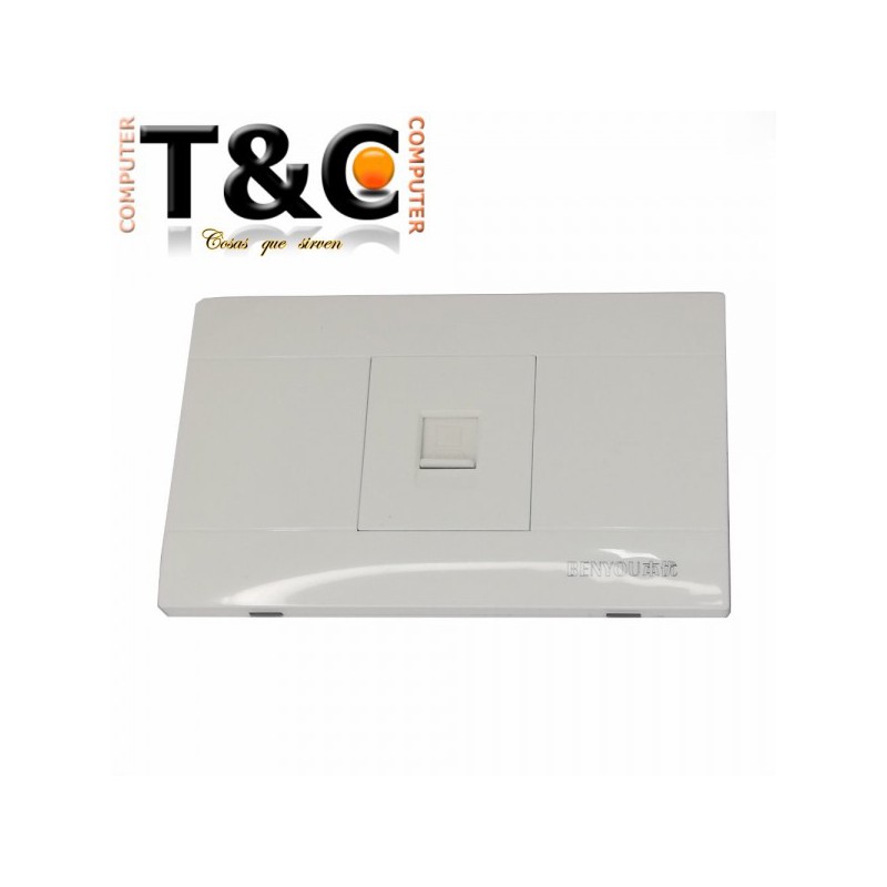 TAPA RJ-45 SIMPLE (FACE PLATE) C/MODULO CAT5E