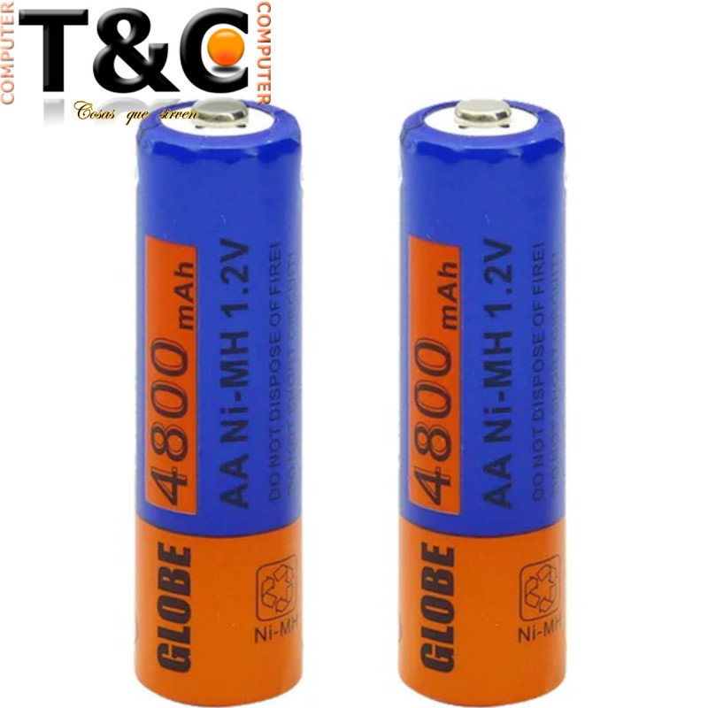 PILA RECARG. AA SET X 2 - 4800MAH GLOBEPOWER