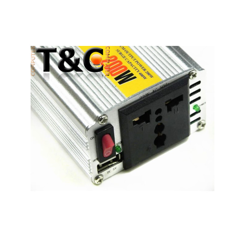 INVERSOR DC12V/24V A AC220V -  200W