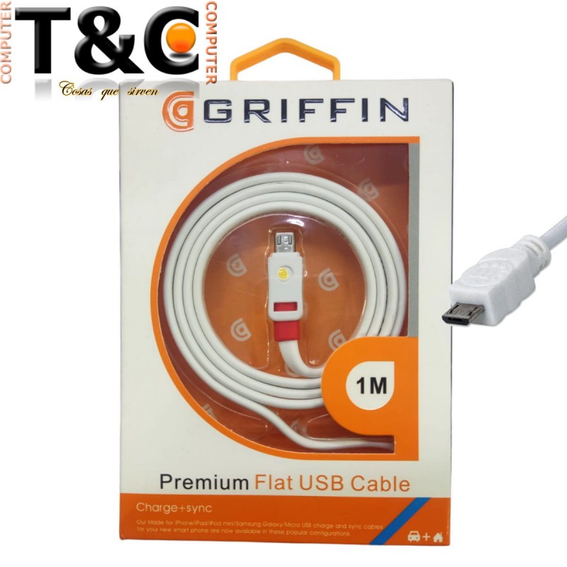 CABLE DATOS GRIFFIN V8 MICRO USB 1 MT