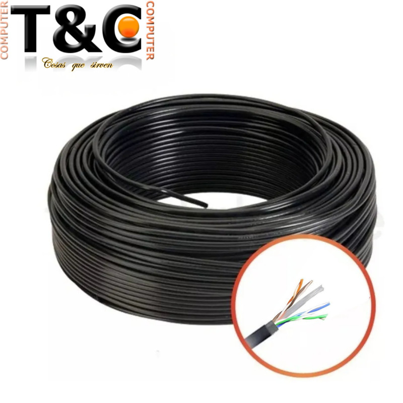 CABLE RED EXTERIOR CAT 6 ROLLO 75 MTS 100% COBRE